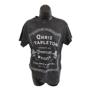Chris Stapleton Smooth as Tennessee Whiskey black gray wash‎ t-shirt size small